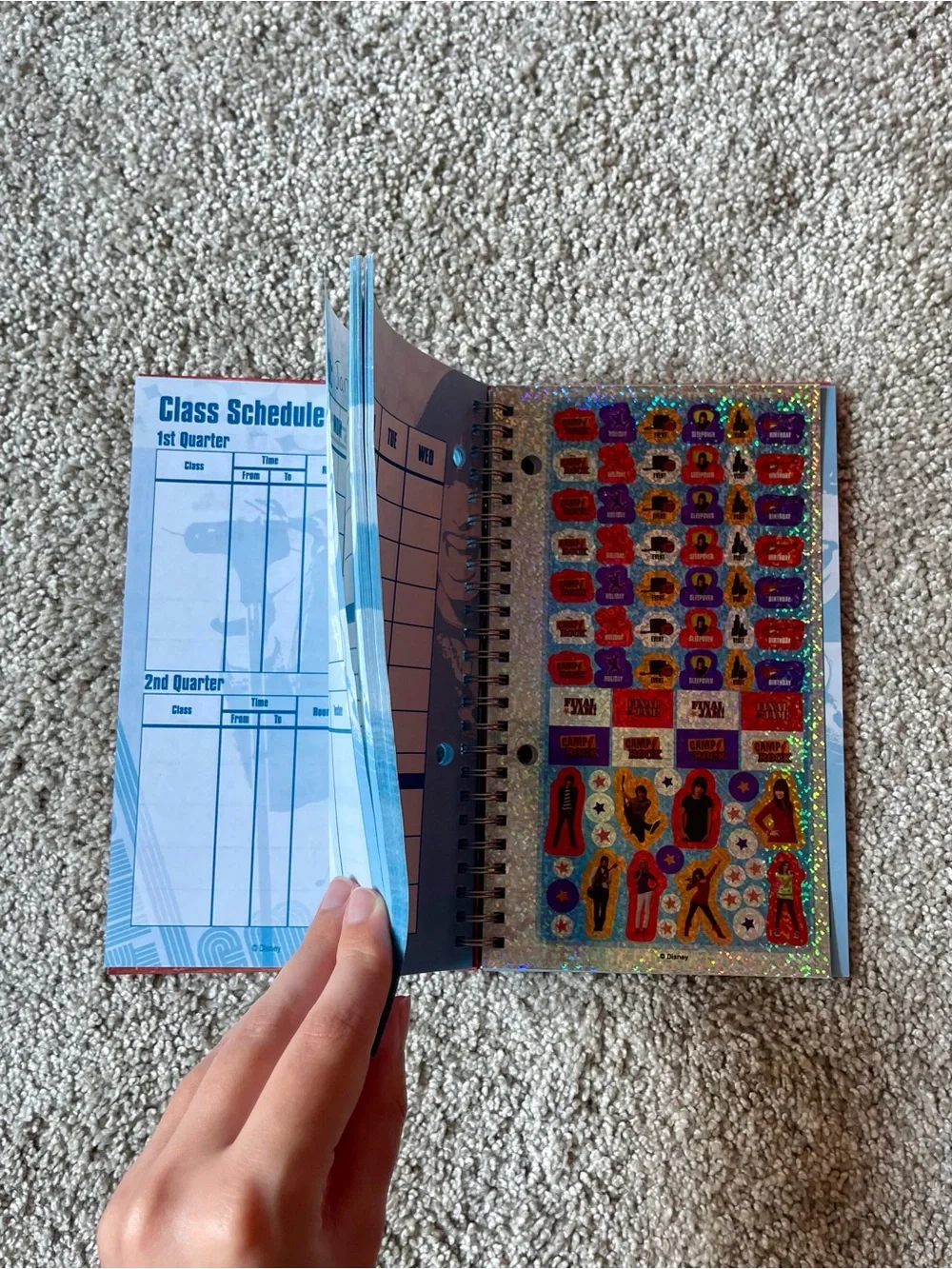 Deadstock Y2K Disney Camp Rock Spiral Notebook Planner